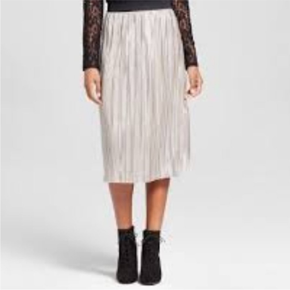 Charlotte Russe silver metallic maxi skirt